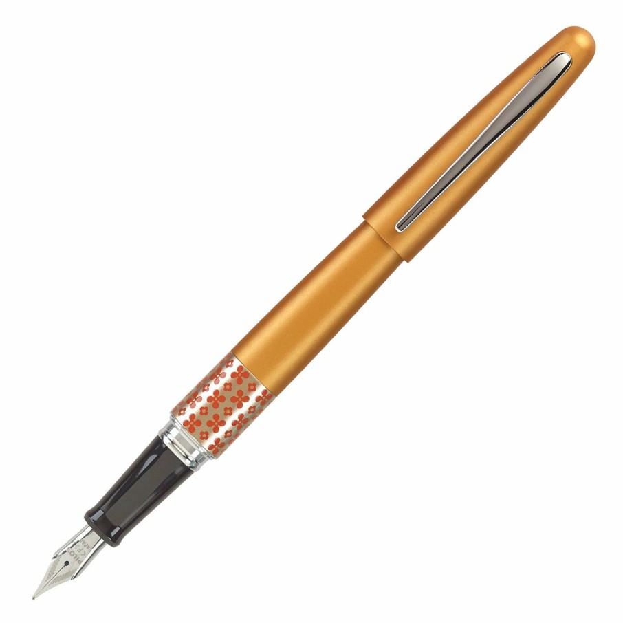 Fountain Pens * | Promo Pilot Mr Retro Pop Metropolitan Fountain Pen, Orange