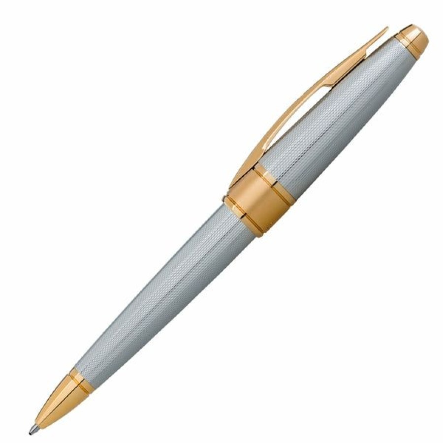 Ballpoint Pens * | Brand New Cross Apogee Ballpoint Pen, Medalist Chrome & Gold, New, #At0122-4