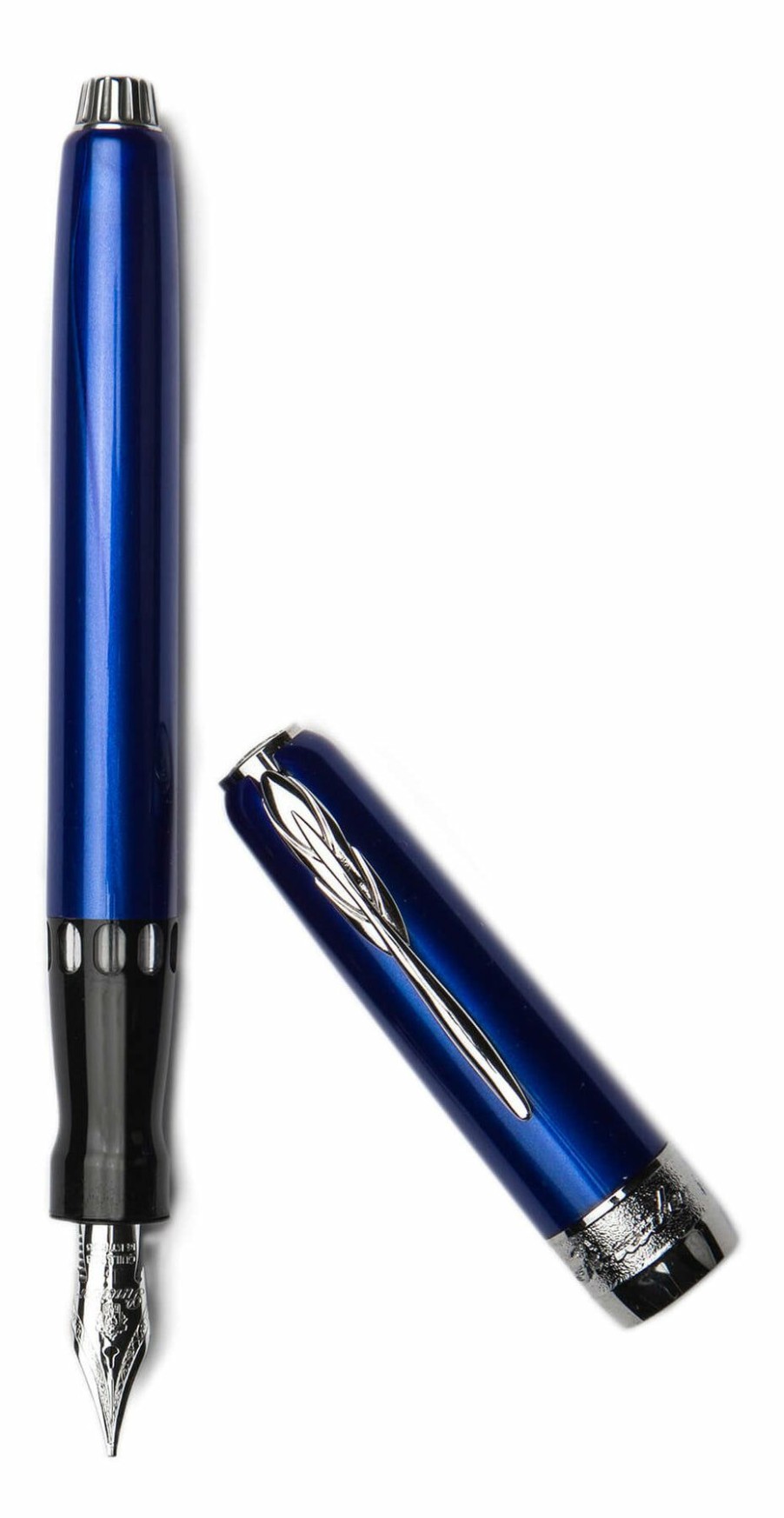 Fountain Pens * | Best Reviews Of Pineider Full Metal Jacket Fountain Pen, Lightning Blue, 14K Gold Nib