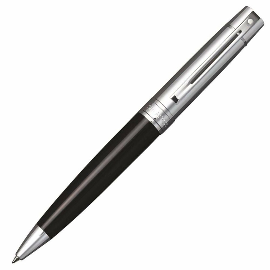 Ballpoint Pens * | Outlet Sheaffer 300 Glossy Black With Chrome Trim Ballpoint Pen