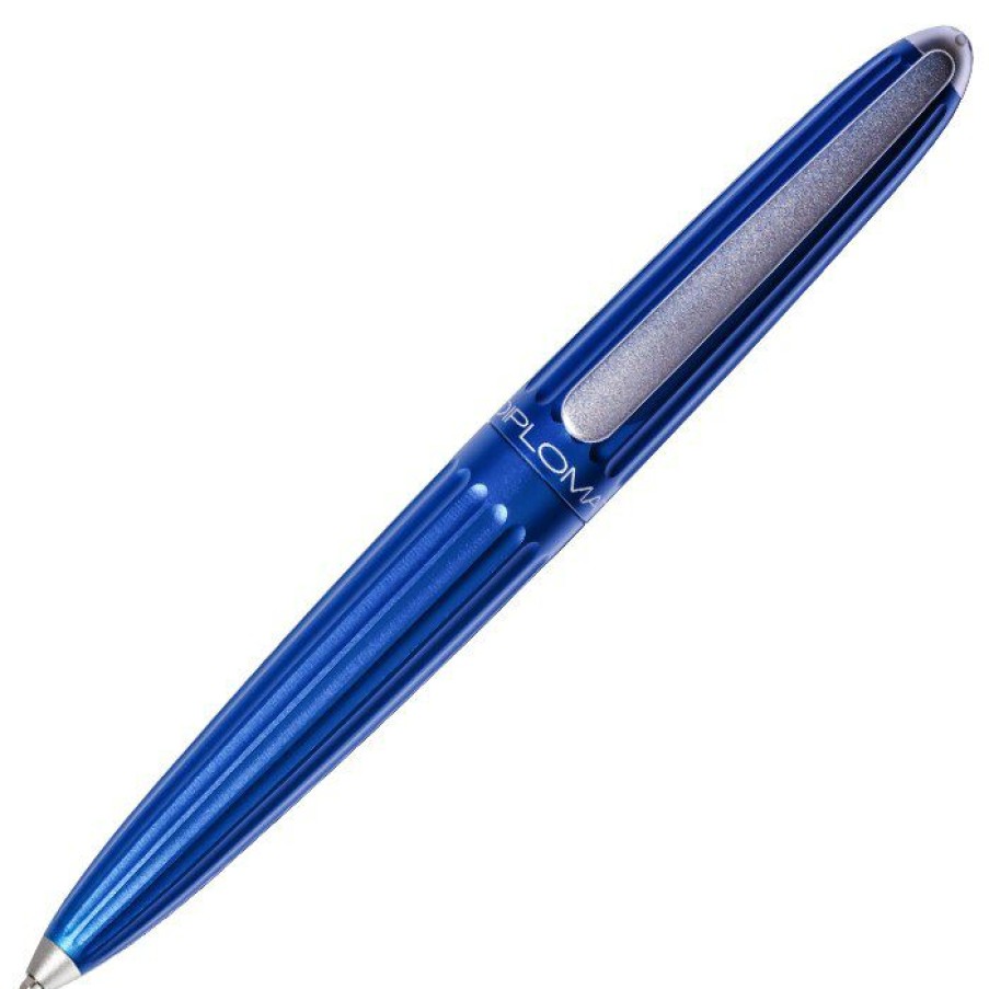 Ballpoint Pens * | Best Pirce Diplomat Aero Blue Ballpoint Pen, Schmidt Easy Flow 9000 Ink