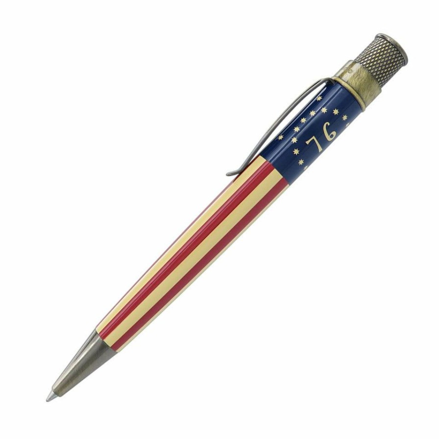 Rollerball Pens * | Best Reviews Of Retro 51 Tornado Vintage Metalsmith Rollerball Pen, Bennington Flag