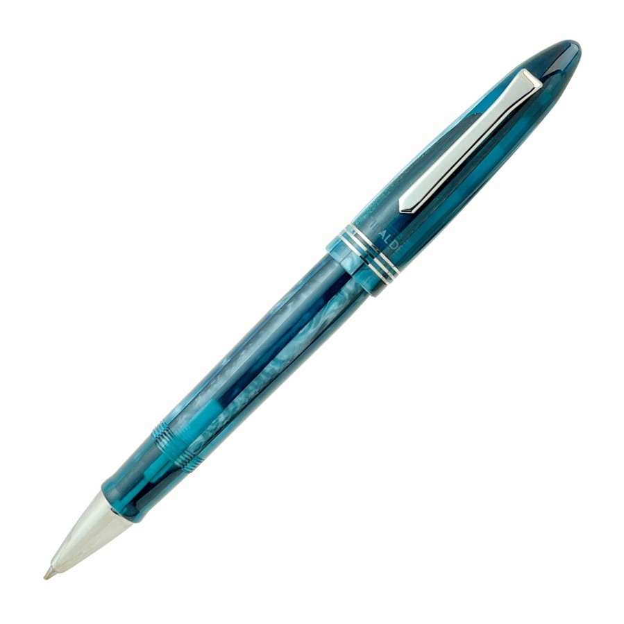 Rollerball Pens * | Best Reviews Of Tibaldi Bononia Bora Bora Rollerball Pen, Palladium Trim