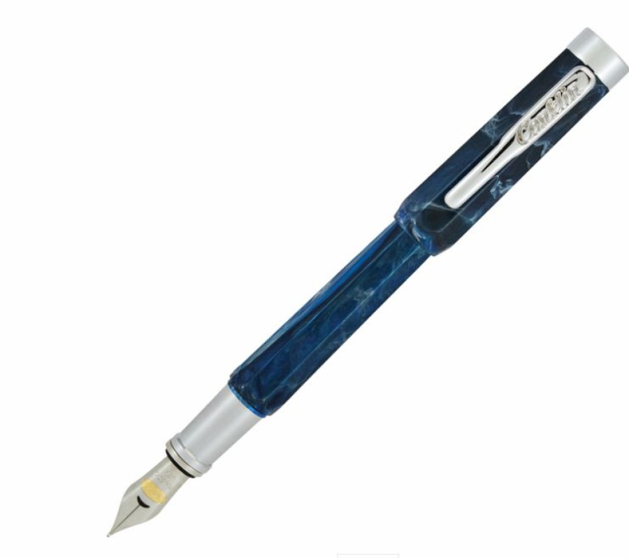 Fountain Pens * | Wholesale Conklin Nozac Piston Fountain Pen, Ohio Blue