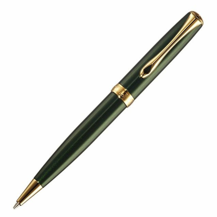 Ballpoint Pens * | Deals Diplomat Excellence A2 Evergreen & Gold Ballpoint Pen