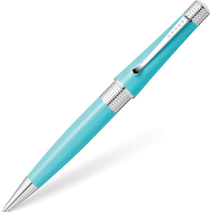 Ballpoint Pens * | Deals Cross Beverly Ballpoint Pen, Aquatic Sea & Chrome