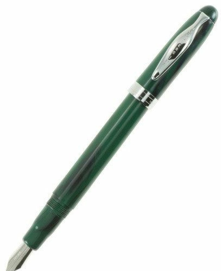 Fountain Pens * | Outlet Noodlers Ahab Flex Fountain Pen Green Mountain #15041