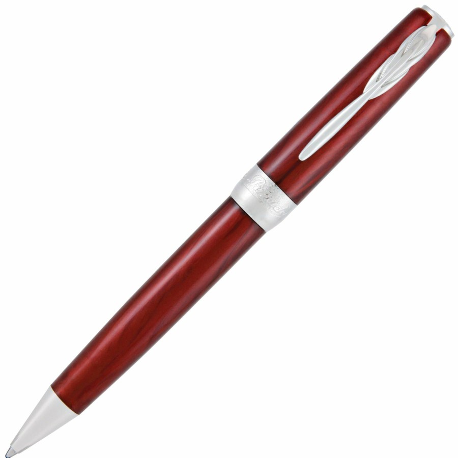 Ballpoint Pens * | Hot Sale Pineider Full Metal Jacket Ballpoint Pen, Army Red