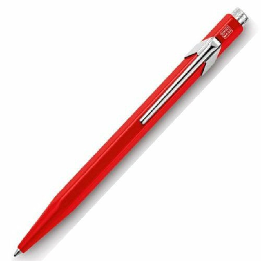 Ballpoint Pens * | New Caran D'Ache 849 Ballpoint Pen Metal Red #849.070